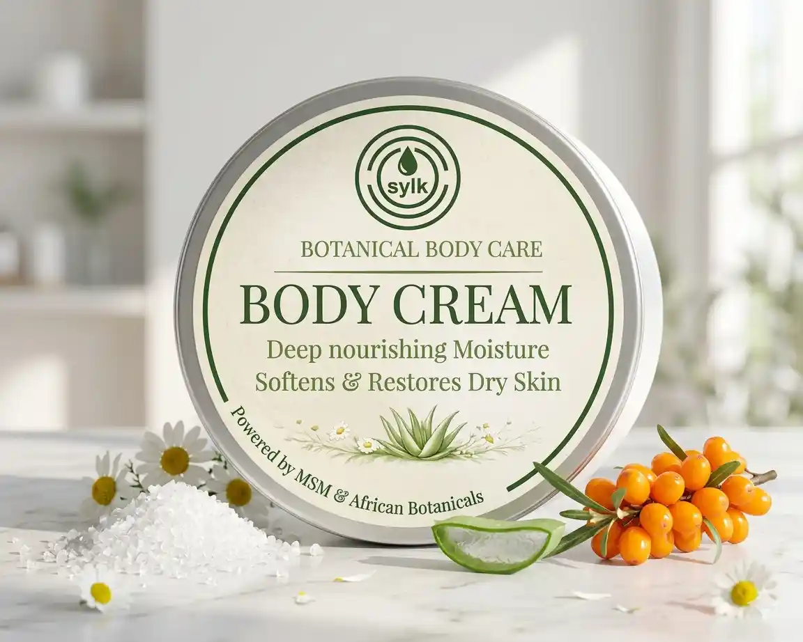 A tin of Sylk Skin body cream.